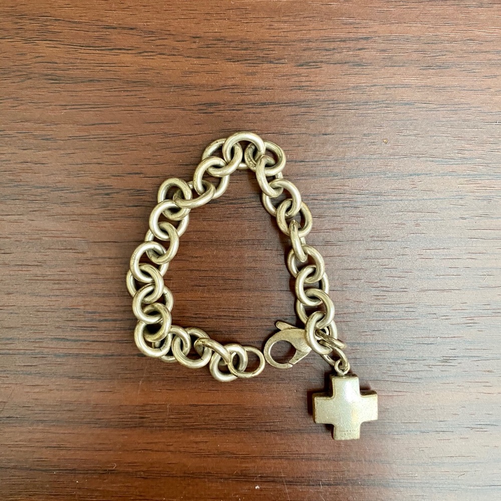 Tiffany cross charm bracelet